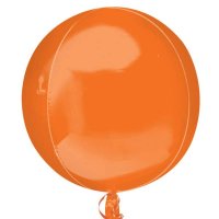 Orange Coloured Orbz Foil Balloons 3pk