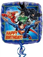 18" Justice League Happy Birthday Foil Balloons