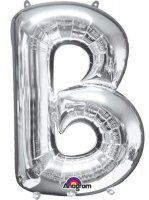 Letter B Silver Supershape Balloons
