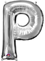 Letter P Silver Supershape Balloons