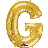 16" G Letter Gold Air Filled Balloons