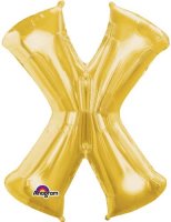16" X Letter Gold Air Filled Balloons