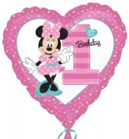 18" Minnie Mouse 1st Birthday Foil Balloons