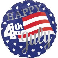 18" Happy 4th Of July Foil Balloons