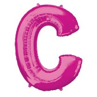 Pink Letter C Supershape Balloons