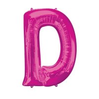 Pink Letter D Supershape Balloons