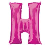 Pink Letter H Supershape Balloons