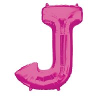 Pink Letter J Supershape Balloons