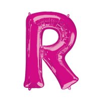 Pink Letter R Supershape Balloons