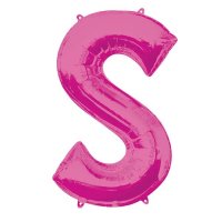 Pink Letter S Supershape Balloons