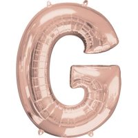 (image for) Rose Gold Letter G Supershape Balloon