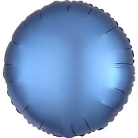 18" Satin Luxe Azure Circle Foil Balloons