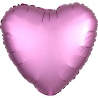 18" Silk Lustre Flamingo Heart Foil Balloons