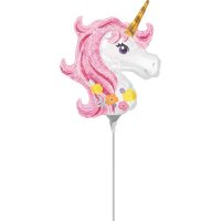 14" Magical Unicorn Head Mini Shape Air Filled Balloons