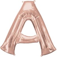 16" Rose Gold Letter A Air Fill Balloons