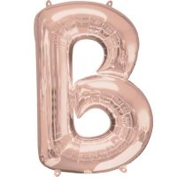 16" Rose Gold Letter B Air Fill Balloons