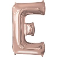 16" Rose Gold Letter E Air Fill Balloons