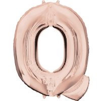 16" Rose Gold Letter Q Air Fill Balloons