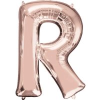 16" Rose Gold Letter R Air Fill Balloons