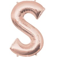 16" Rose Gold Letter S Air Fill Balloons