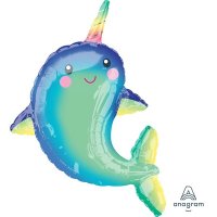 Happy Narwhal Supershape Balloons