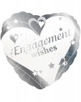 18" Engagement Heart Foil Balloons