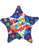18" Happy Birthday Brother Foil Balloons