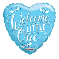 18" Blue Welcome Little One Foil Balloons