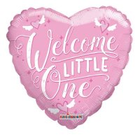 18" Pink Welcome Little One Foil Balloons