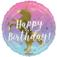 18" Unicorn Birthday Foil Balloons