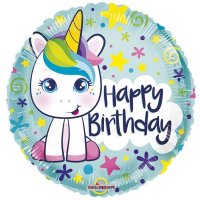 18" Birthday Cute Unicorn Foil Balloons