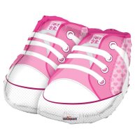 18" Baby Girl Pretty Pink Shoes Shape Foil Balloons