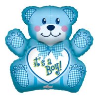 Baby Boy Bear Supershape Foil Balloons