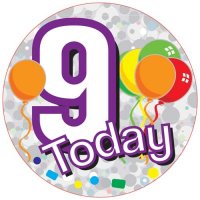 9 Today Party Badge