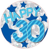 Happy 30th Blue Giant Party Badge