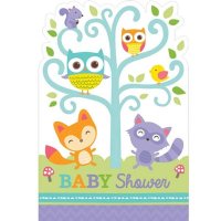 Woodland Welcome Post Card Invitations 8pk