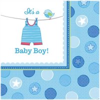 Shower With Love Baby Boy Luncheon Napkins 16pk