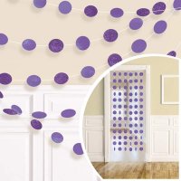 Purple Glitter String Decorations