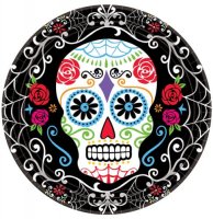 Day Of The Dead Paper Plates 18pk