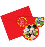 Mickey Mouse Club House Invitations x6