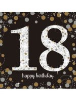 18th Birthday Gold Celebration Napkins 16pk