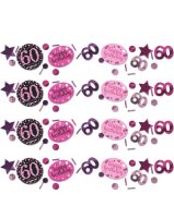 Pink Celebration 60th Confetti
