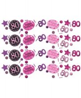 Pink Celebration 80th Confetti