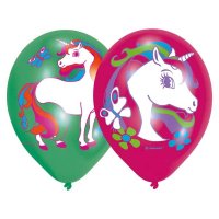 11" Unicorn Printed Latex Balloons 6pk