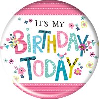 Its My Birthday Today Small Badges 6pk