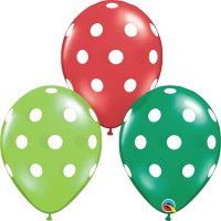 (image for) 11" Special Assorted Big Polka Dots Latex Balloons 50pk