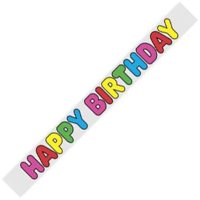 Happy Birthday Foil Birthday Banner