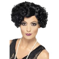 1920s Black Flirty Flapper Wigs
