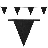 Black Glitter Party Bunting