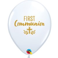 11" First Communion Cross Latex Balloons 25pk